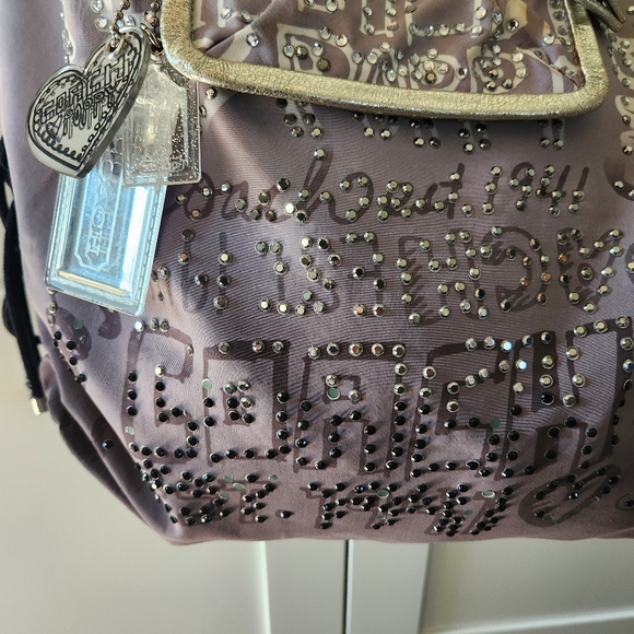 Coach Poppy Ombre Storypatch Spotlight Rhinestone XL Shoulder Bag Tote 15312 - Picture 3 of 15